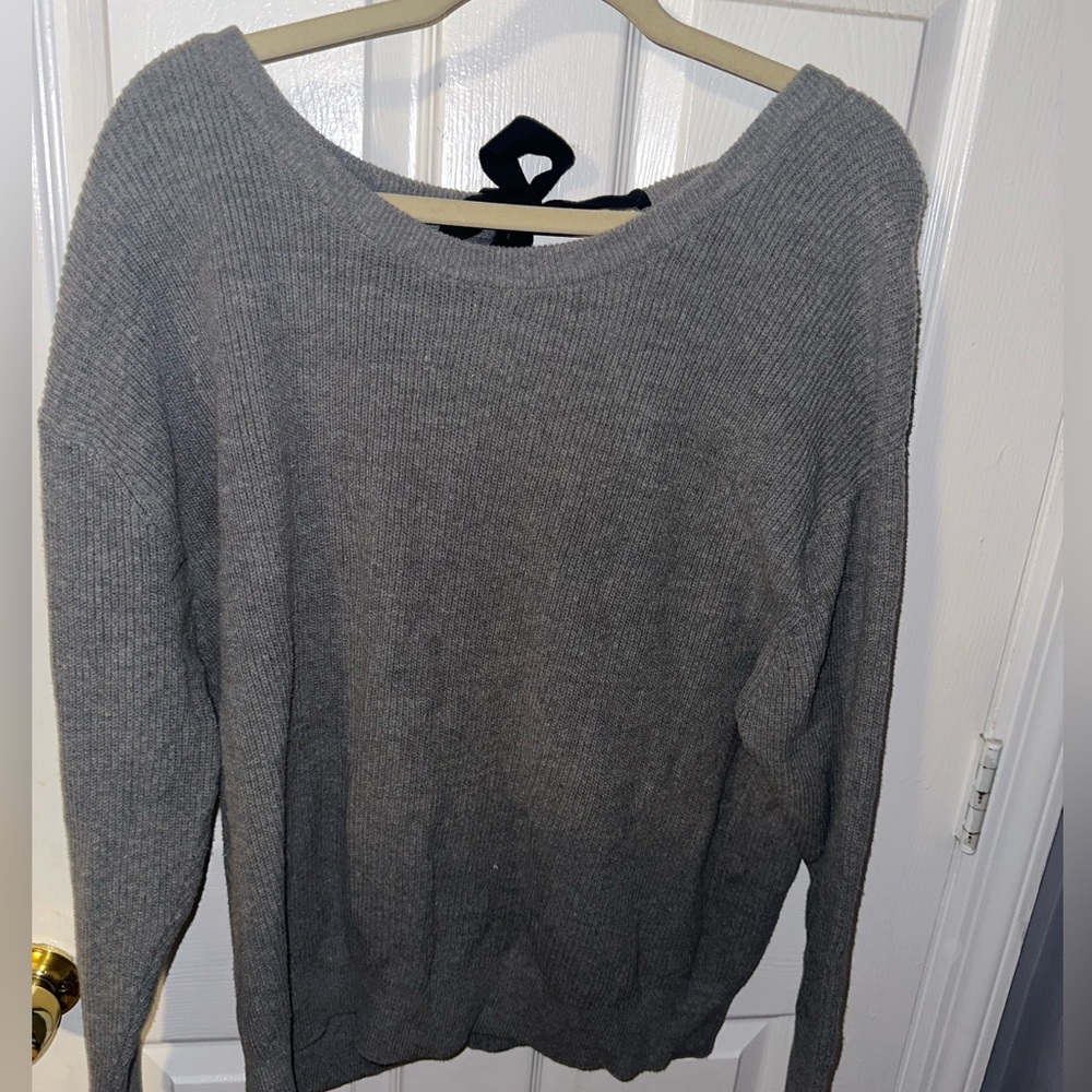 coquette grey sweater